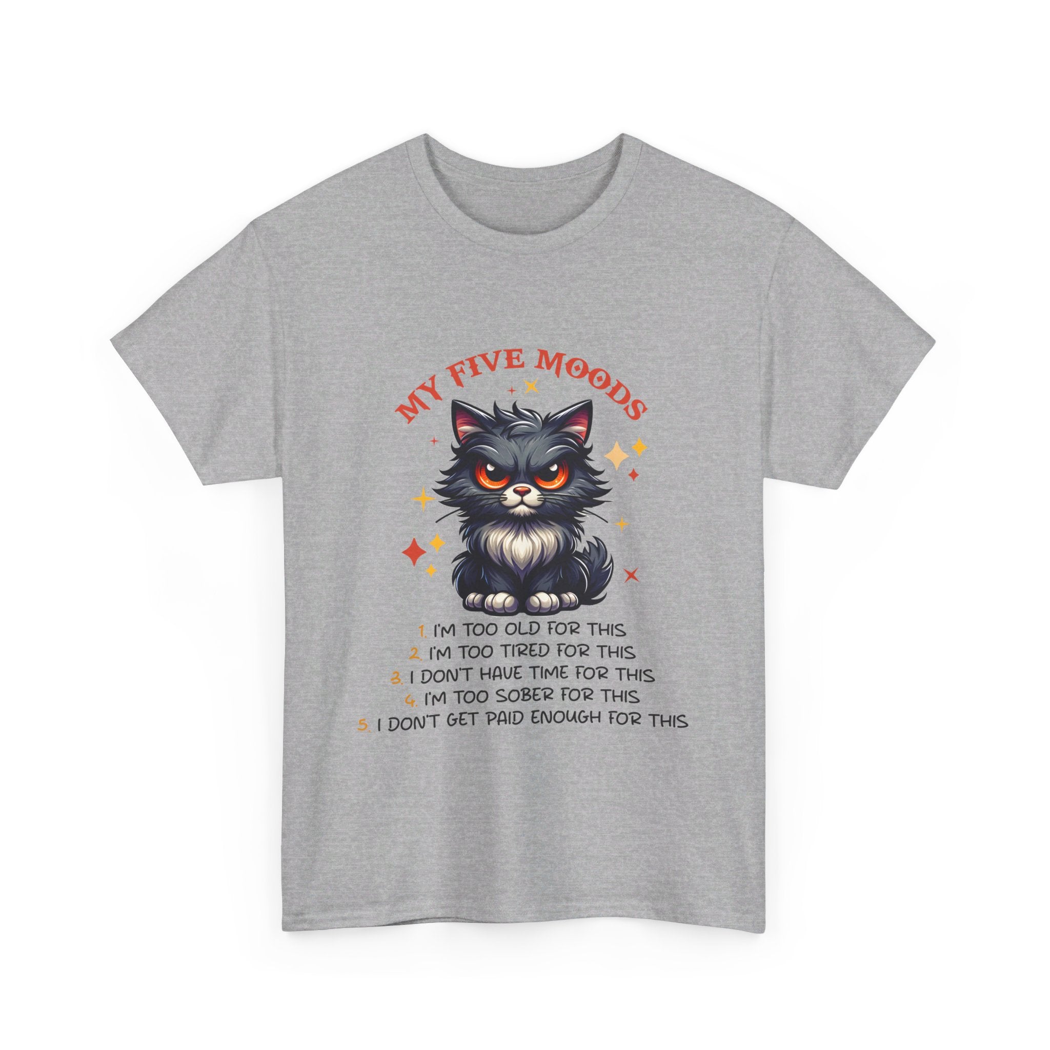 Grumpy cat five moods Unisex Heavy Cotton Tee by the x m world
