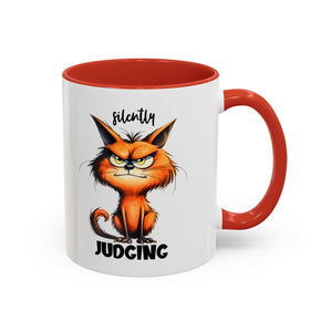 sarcasm attitude  Cat Coffee Mug - Just Judging - Perfect Gift for Cat Lovers, Pet Owners, Birthdays,  Funny Mug