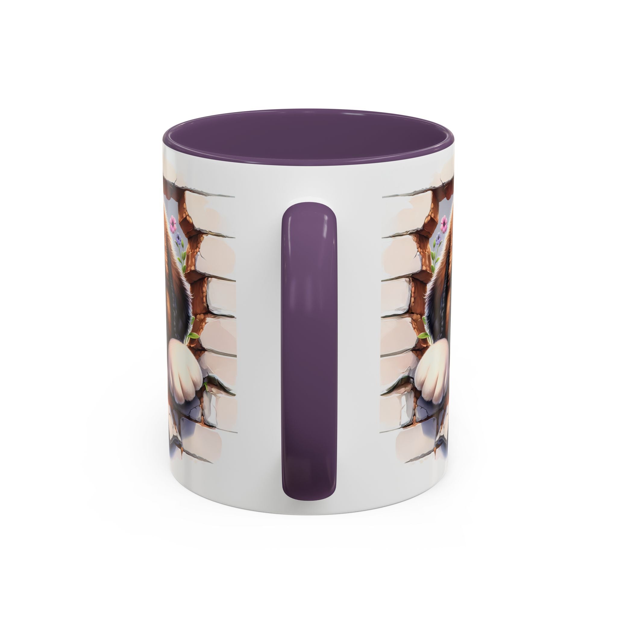 Cute Dog Breakthrough Accent Coffee Mug - Gift for Dog Lovers, Home Decor, Personalized Pet Mug, Puppy Lover's Kitchenware