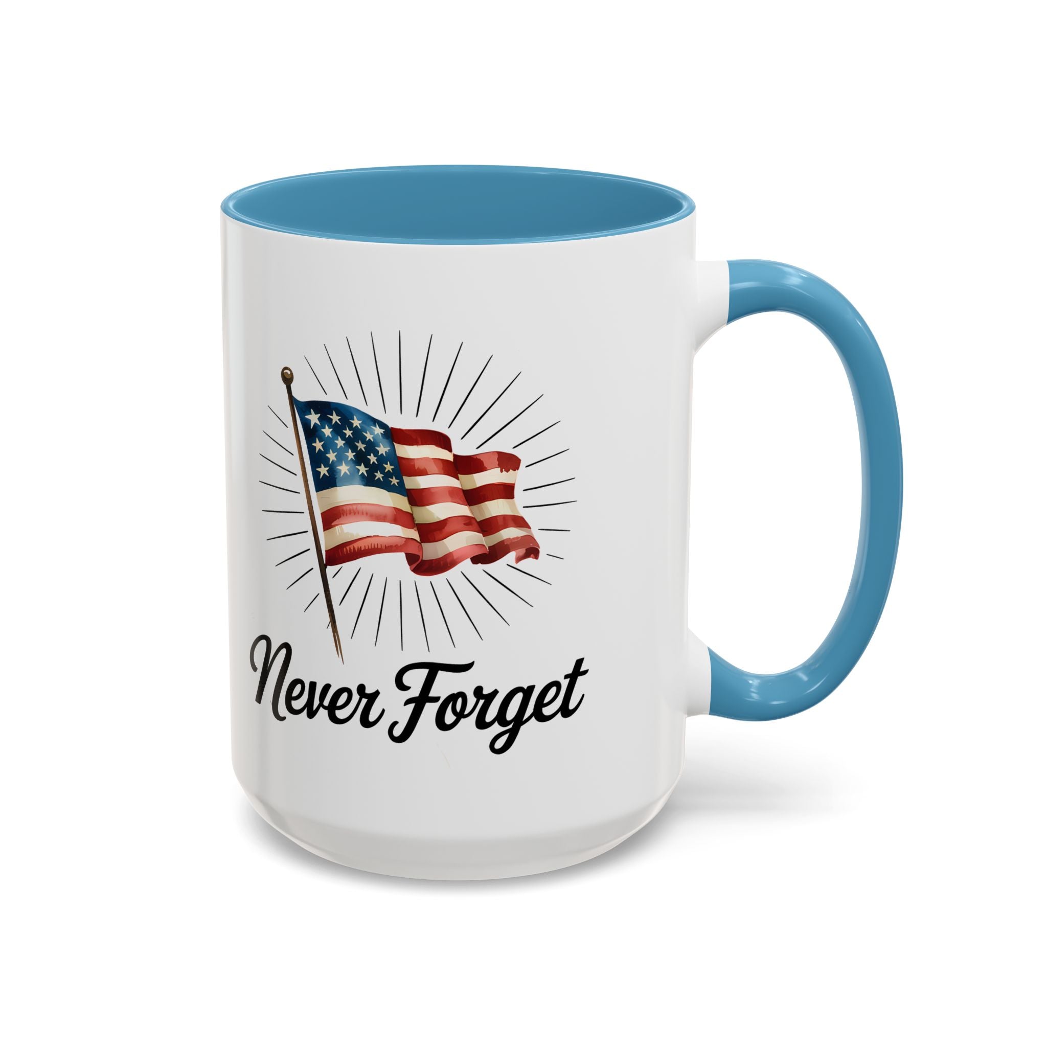 Patriotic Never Forget Coffee Mug - 11oz & 15oz USA flag
