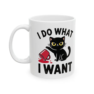 attitude Cat Lover's coffee Mug - Perfect Gift for Cat Moms, Funny Coffee Mug, Pet Lover Gift, Home Office Decor