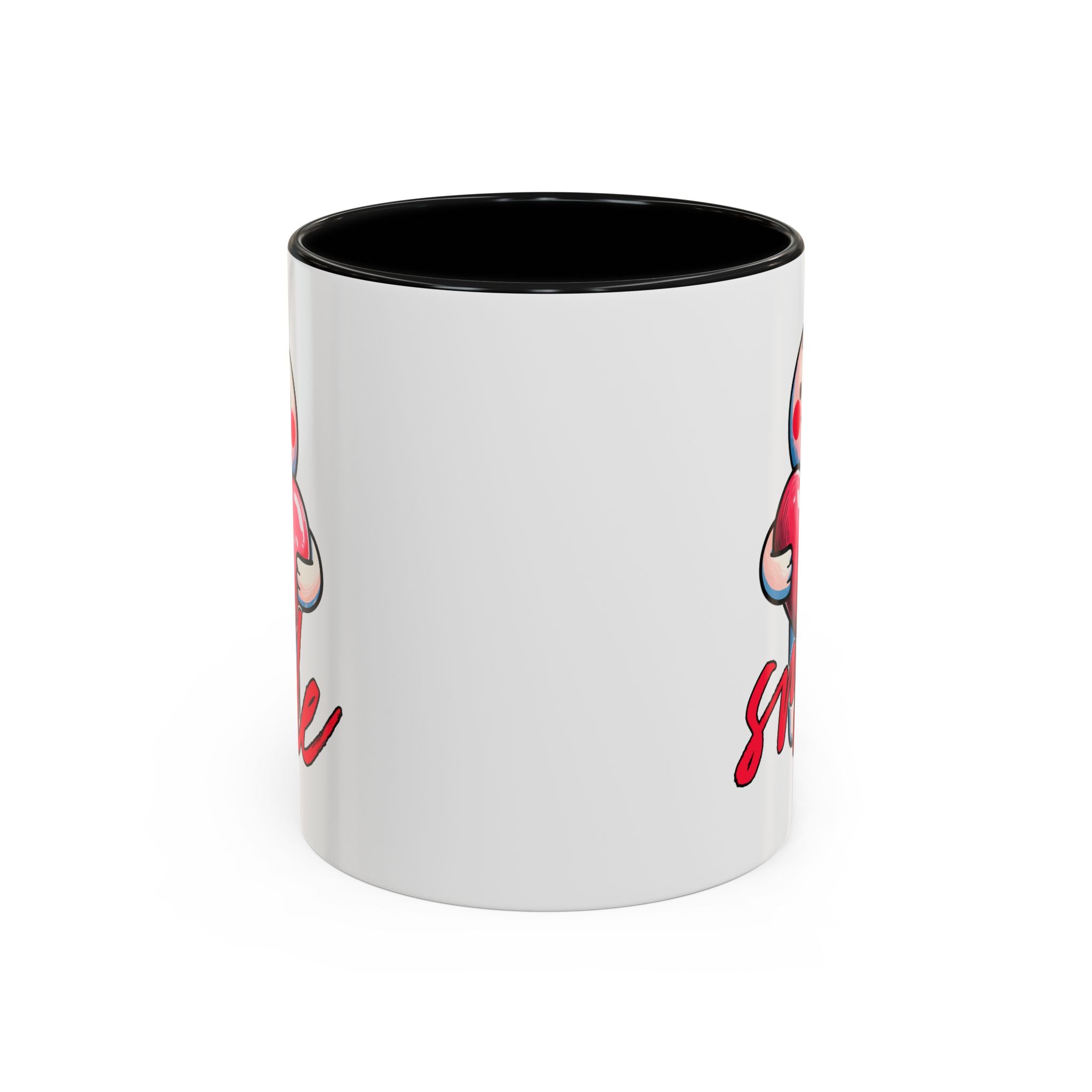 Smiling Heart Accent Coffee Mug - 11oz & 15oz | Cute Gift for Friends & Family