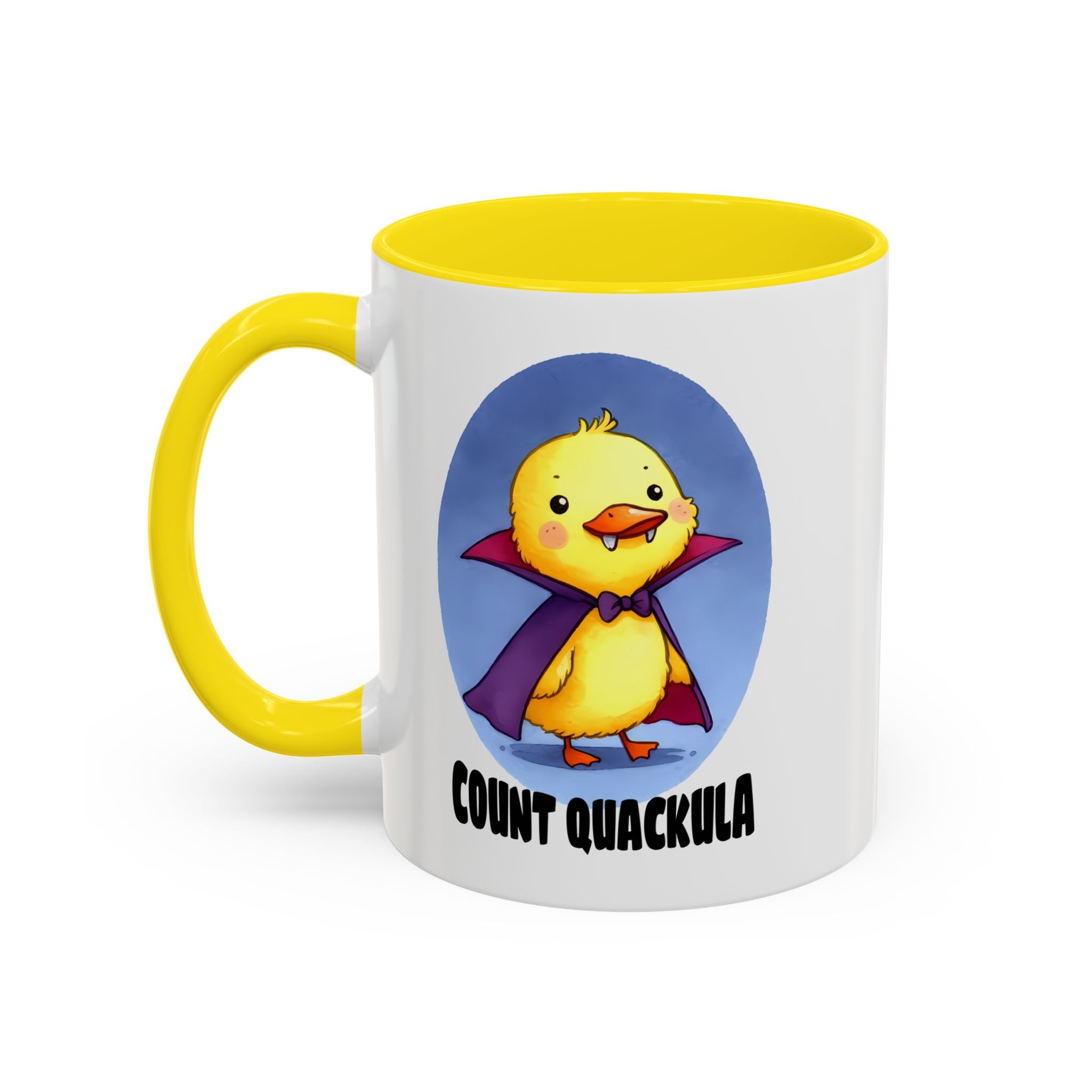 Cute Count Quackula Accent Coffee Mug - Adorable Gift for Coffee Lovers, Halloween Decor, Chick Collectors, Quirky Kitchen
