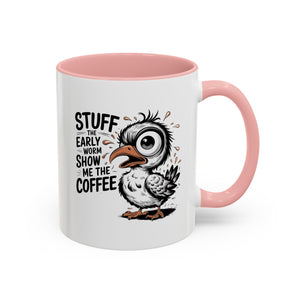 Quirky Coffee Mug with Owl Design | Gift for Coffee Lovers, Unique Office Mug, Fun Morning Coffee Cup, Bird-Themed Mug, Early Bird Gift