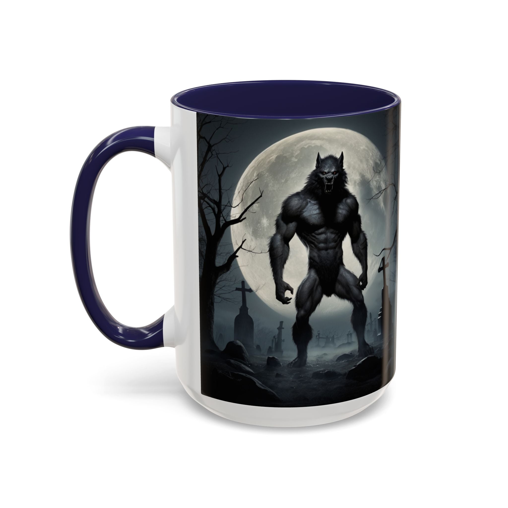 Werewolf Moon Coffee Mug — Gothic Graveyard Accent Mug (11/15oz) fantasy