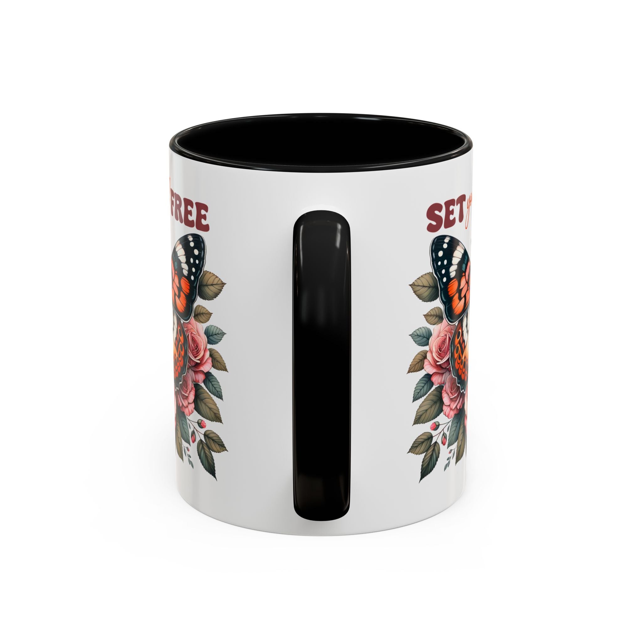 Butterfly Inspiring Coffee Mug - Set Yourself Free positive vibe mental health freedom