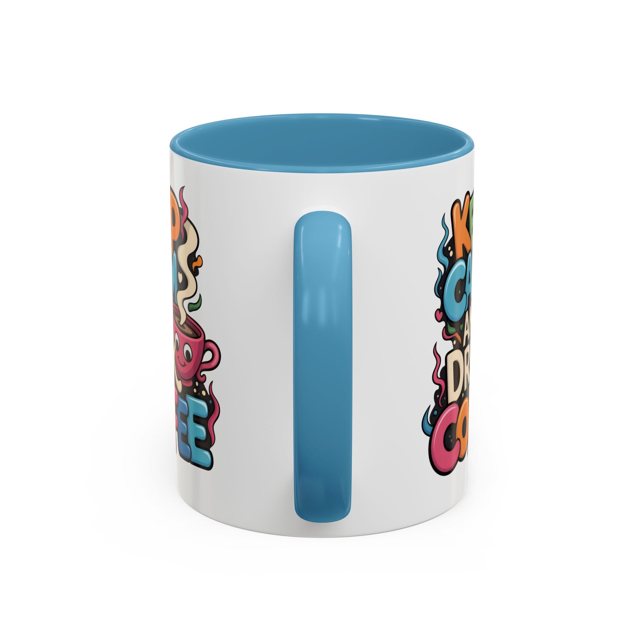Keep Calm and Drink Coffee Mug - Fun Colorful Ceramic Coffee Cup funny
