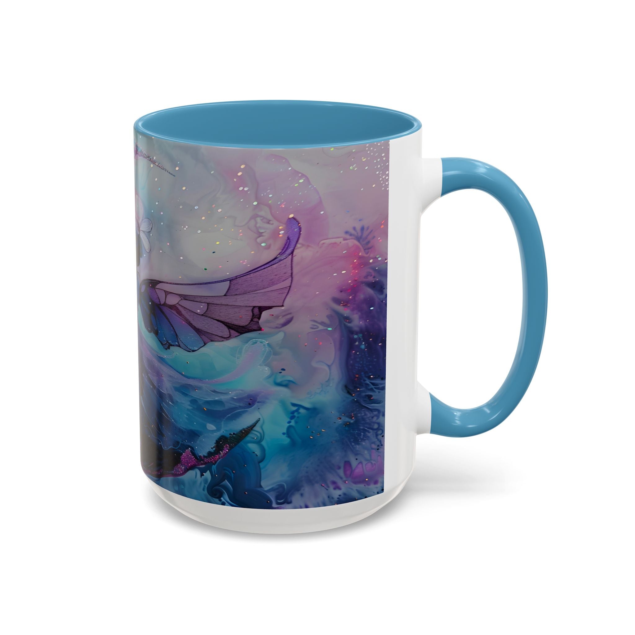 Enchanted Fairy Accent Coffee Mug — Magical Night Sky Illustration (11/15oz) fantasy