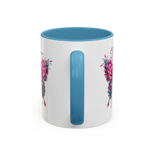 Stronger Than The Storm Accent Coffee Mug - Inspirational Butterfly Design