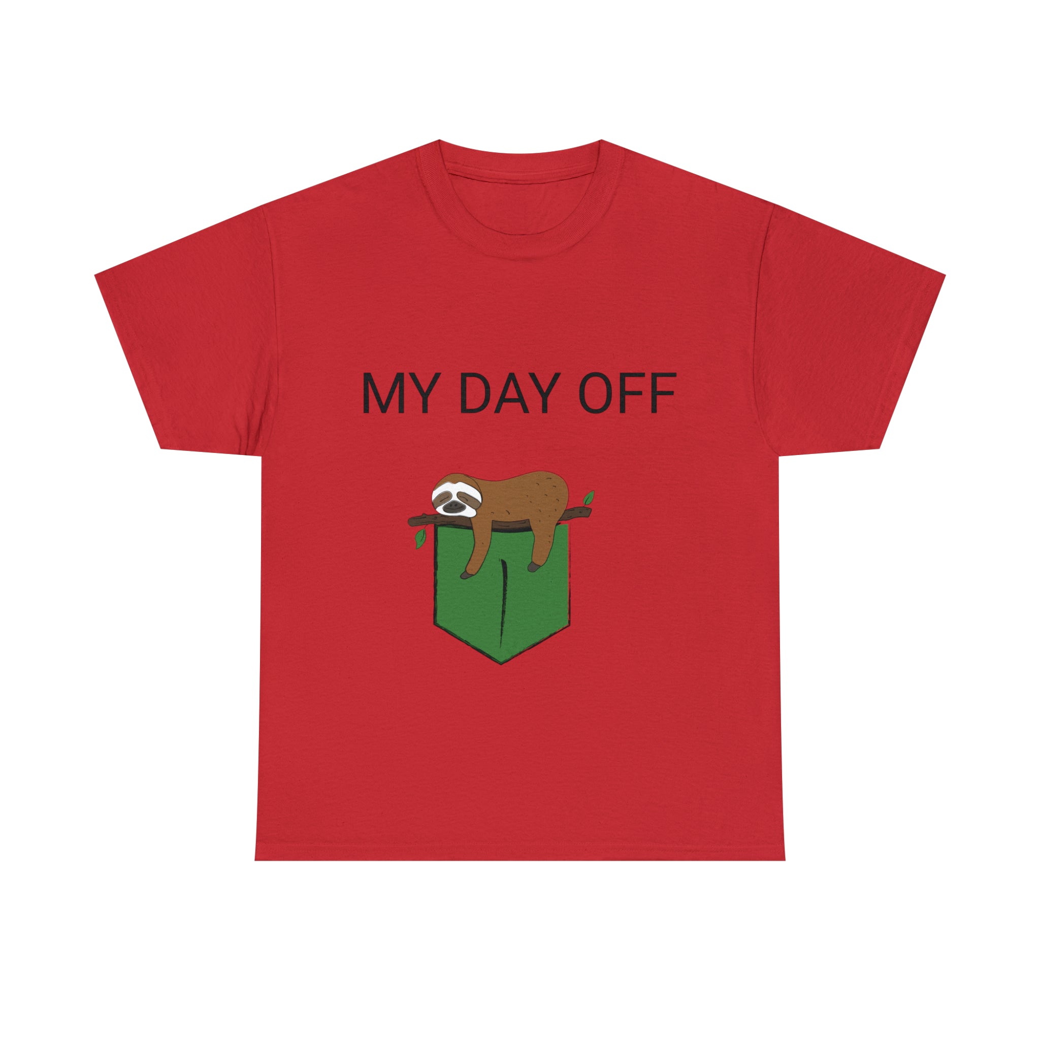 Lazy my day off  Unisex Heavy Cotton Tee funny humor t shirt for men and women