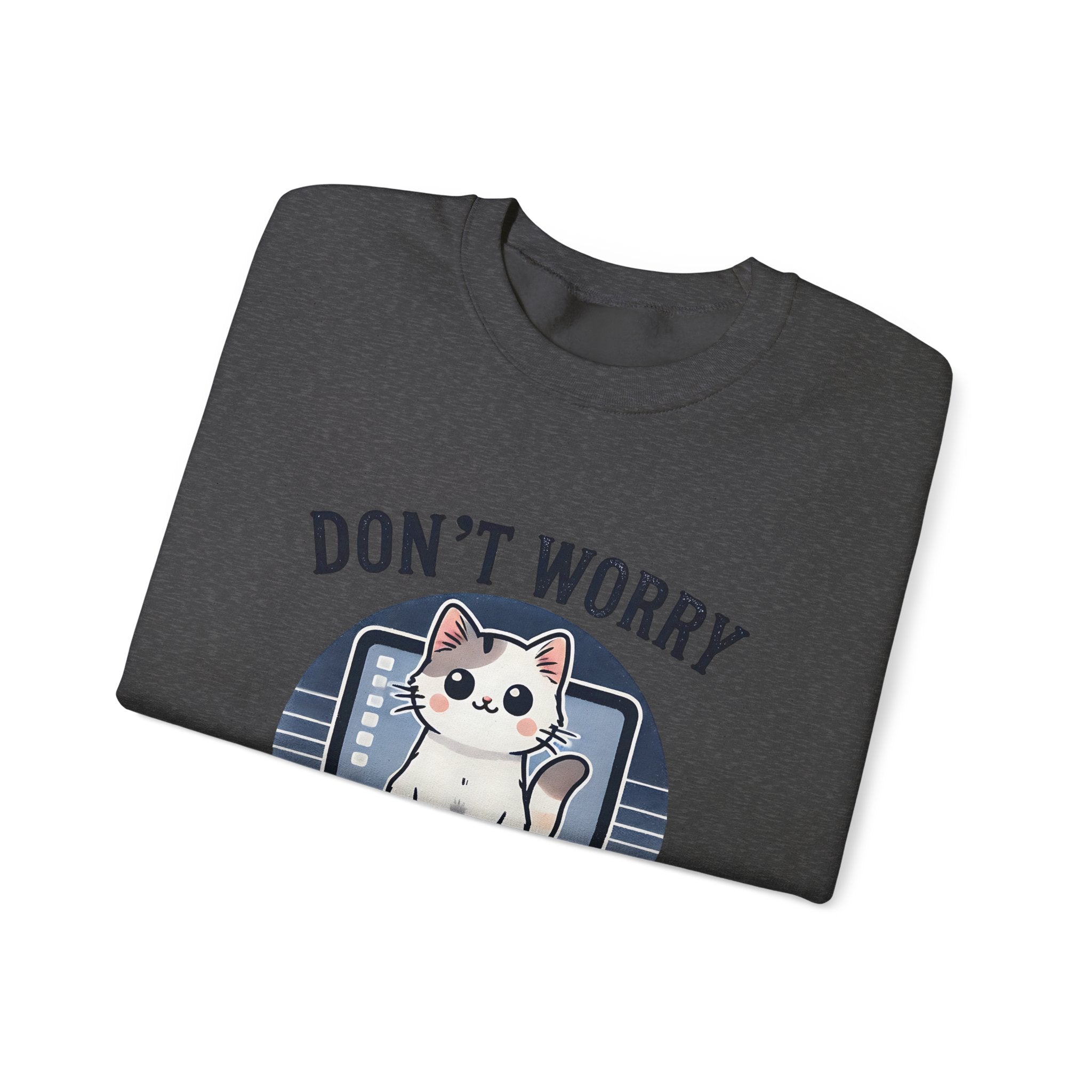 Tech Support Cat Crewneck Sweatshirt – Fun Gift for IT Lovers