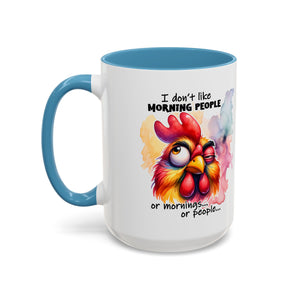 Funny Morning Coffee Mug, Rooster Mug, Gift for Coffee Lovers, Morning People, Humor Mug for Friends