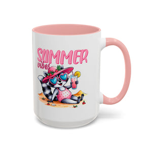 Summer Vibes Accent Coffee Mug - Fun & Colorful Design for Relaxing Moments
