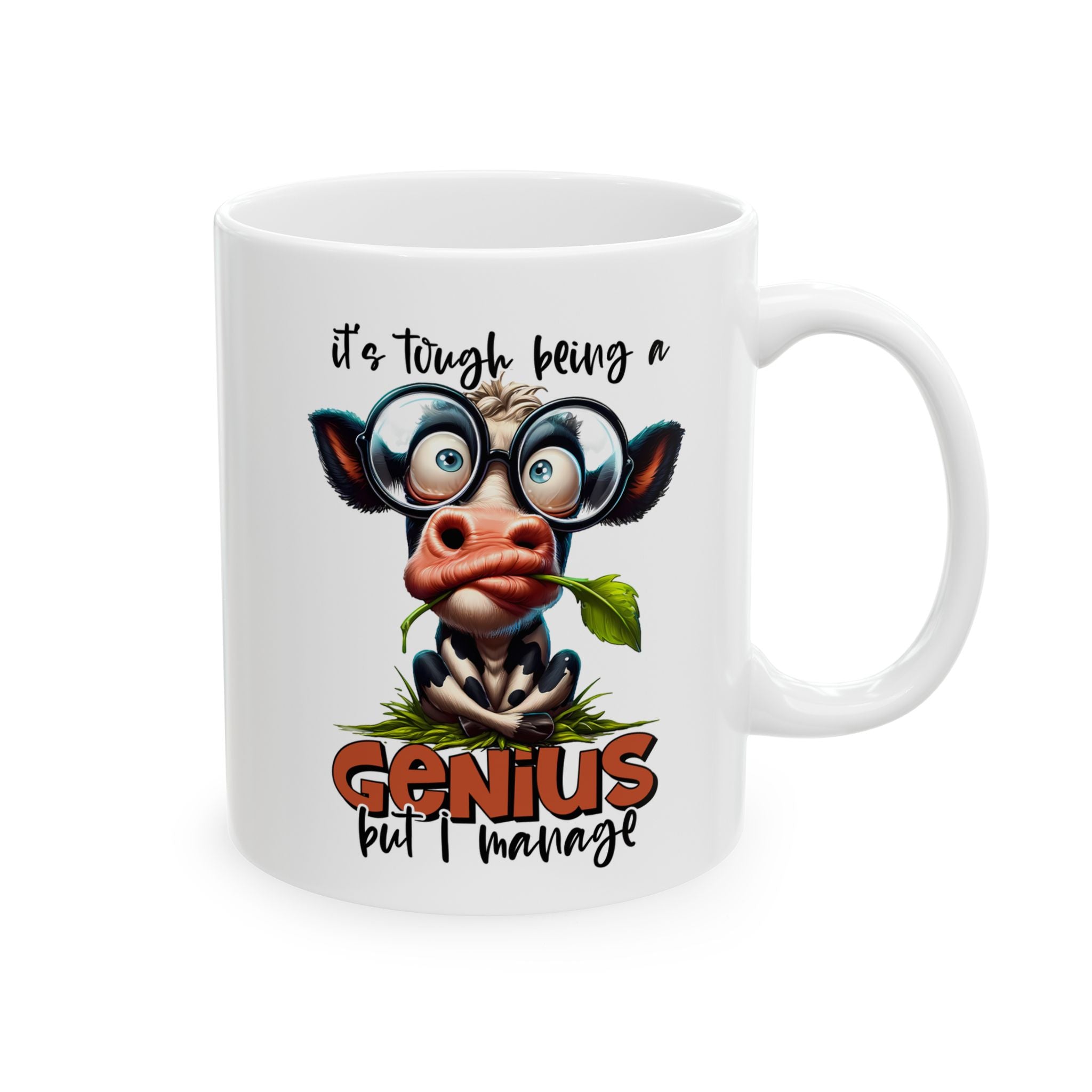 Funny Cow Coffee Mug - Cute Animal Gift  Home Decor, Unique Kitchenware, Animal Lover's Mug