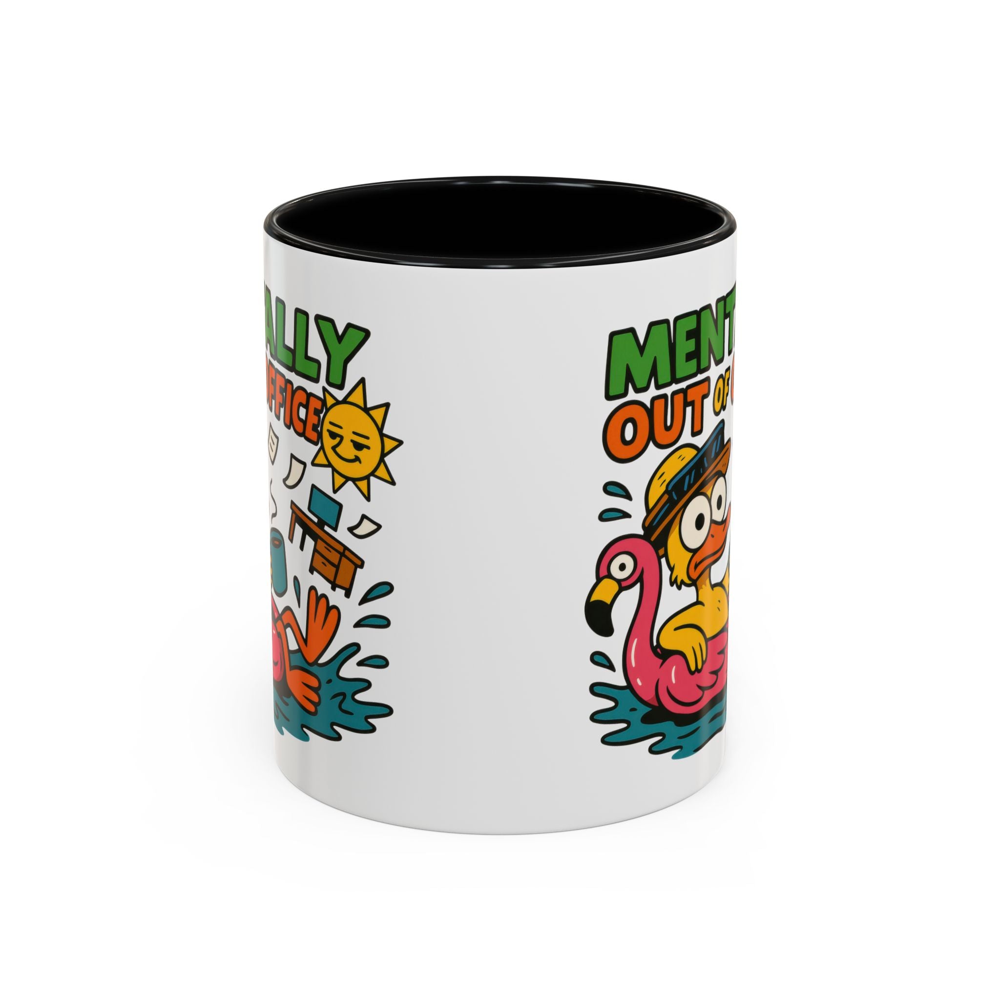 Fun Summer Coffee Mug, Quirky Gift for Beach Lovers, Office Humor Mug, Relaxation, Vacation, Cute Animal Design