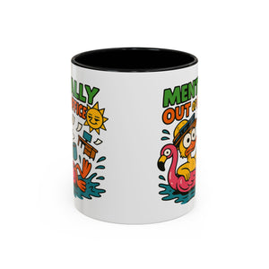 Fun Summer Coffee Mug, Quirky Gift for Beach Lovers, Office Humor Mug, Relaxation, Vacation, Cute Animal Design