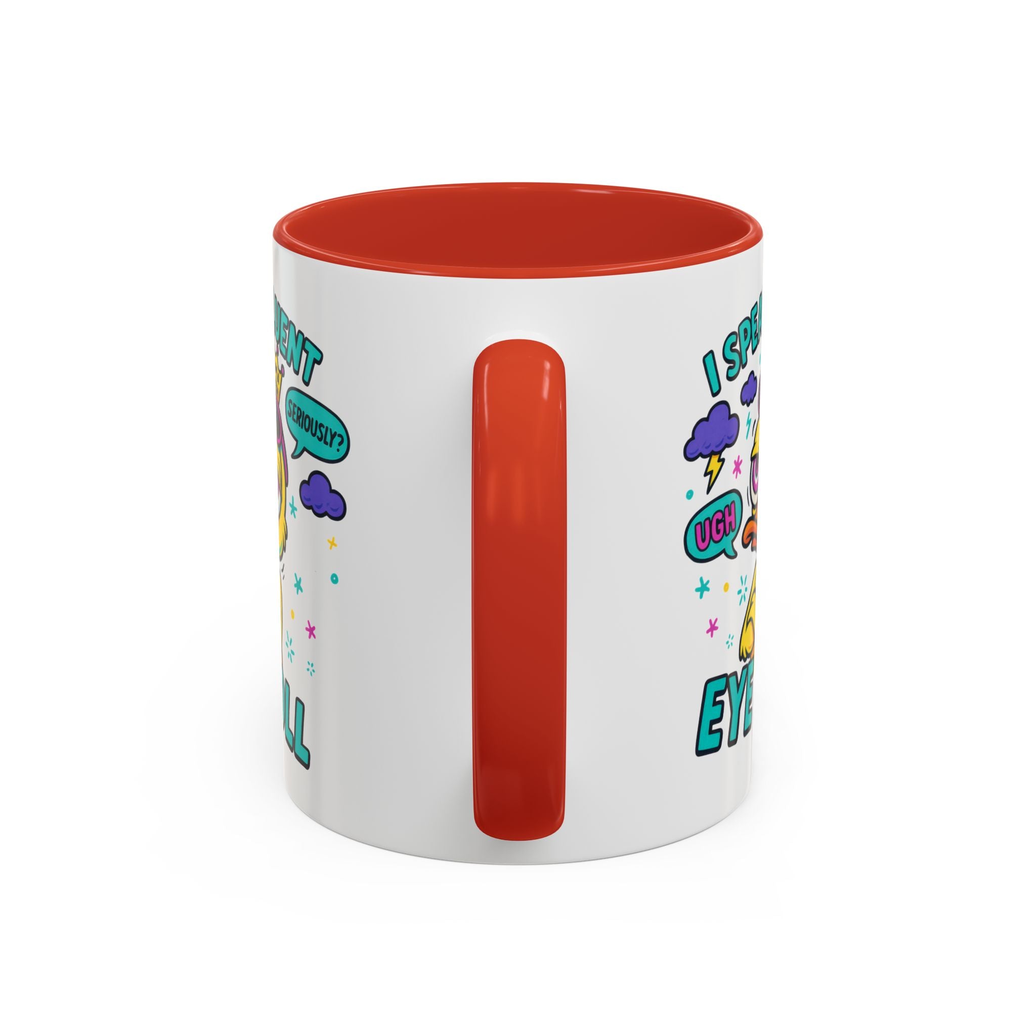 attitude Sassy Eye Roll Coffee Mug,  for Coffee Lovers, Gift for Friends, Quirky Tea Mug, Humor  Cute Kitchen Decor