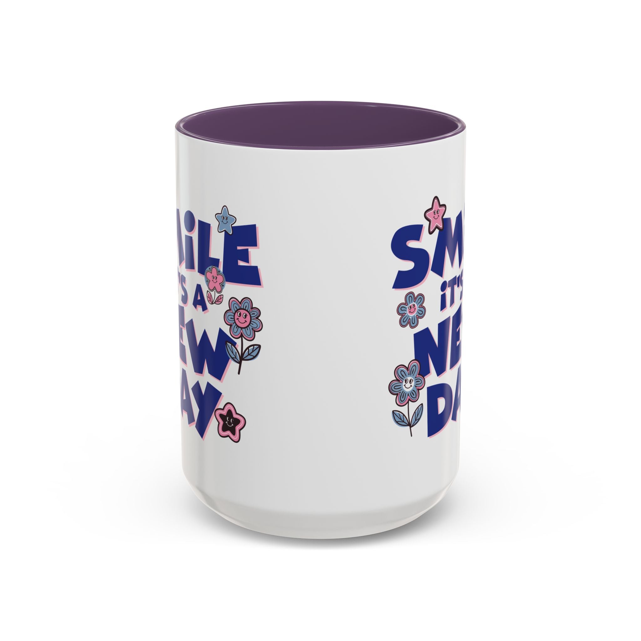 Inspirational Flower Design Coffee Mug - "Smile It's a New Day" - Perfect Gift for Coffee Lovers
