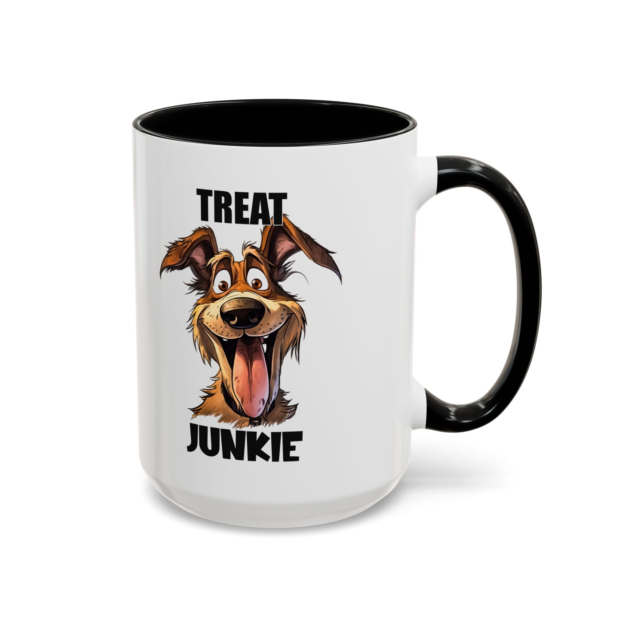 Funny Dog Lover Coffee Mug - Treat Junkie, Pet Gift, Animal Lover Cup, Dog Mom, Unique Mug for Dog Owners