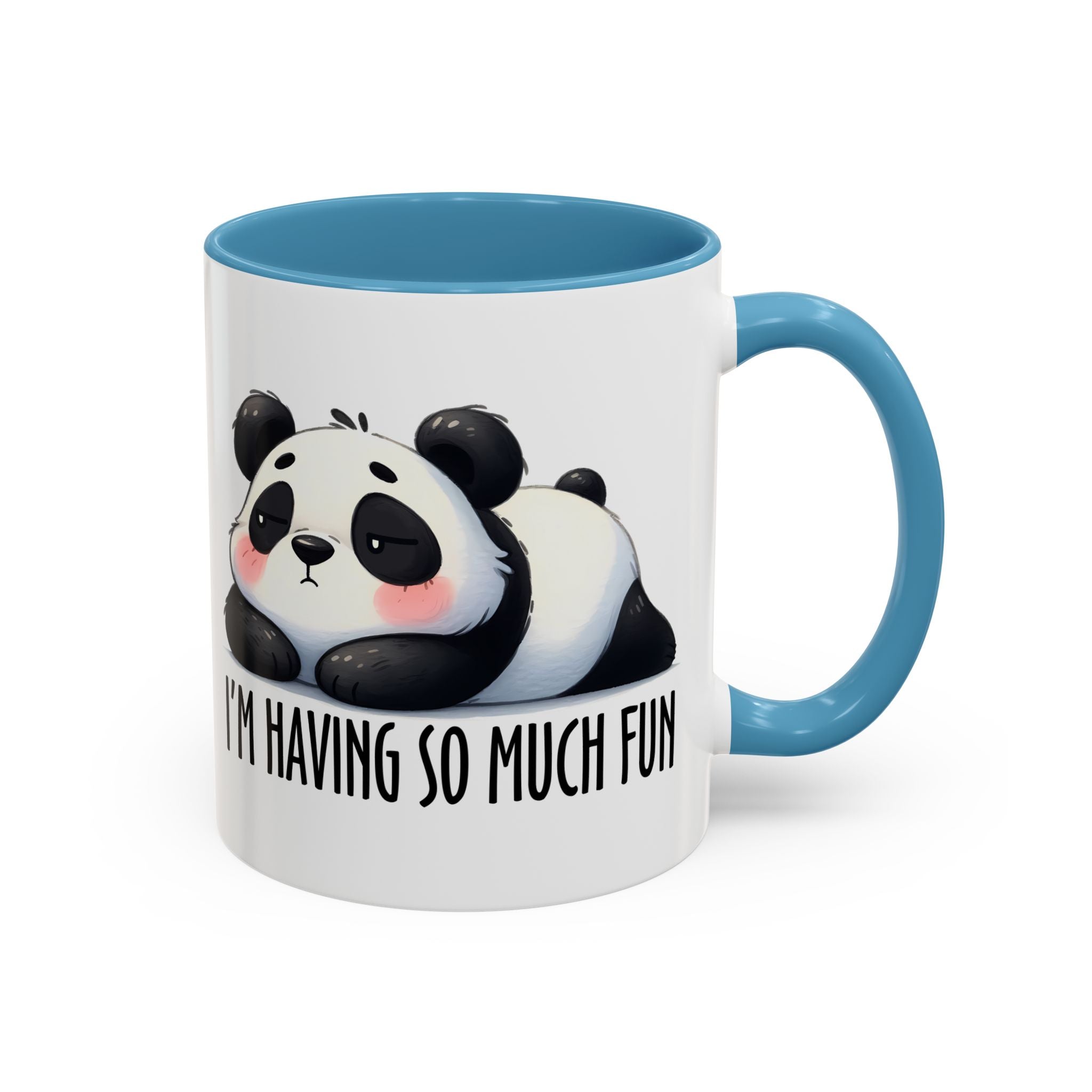 Cute Panda Coffee Mug – “I’m Having So Much Fun” Accent Mug (11/15 oz)