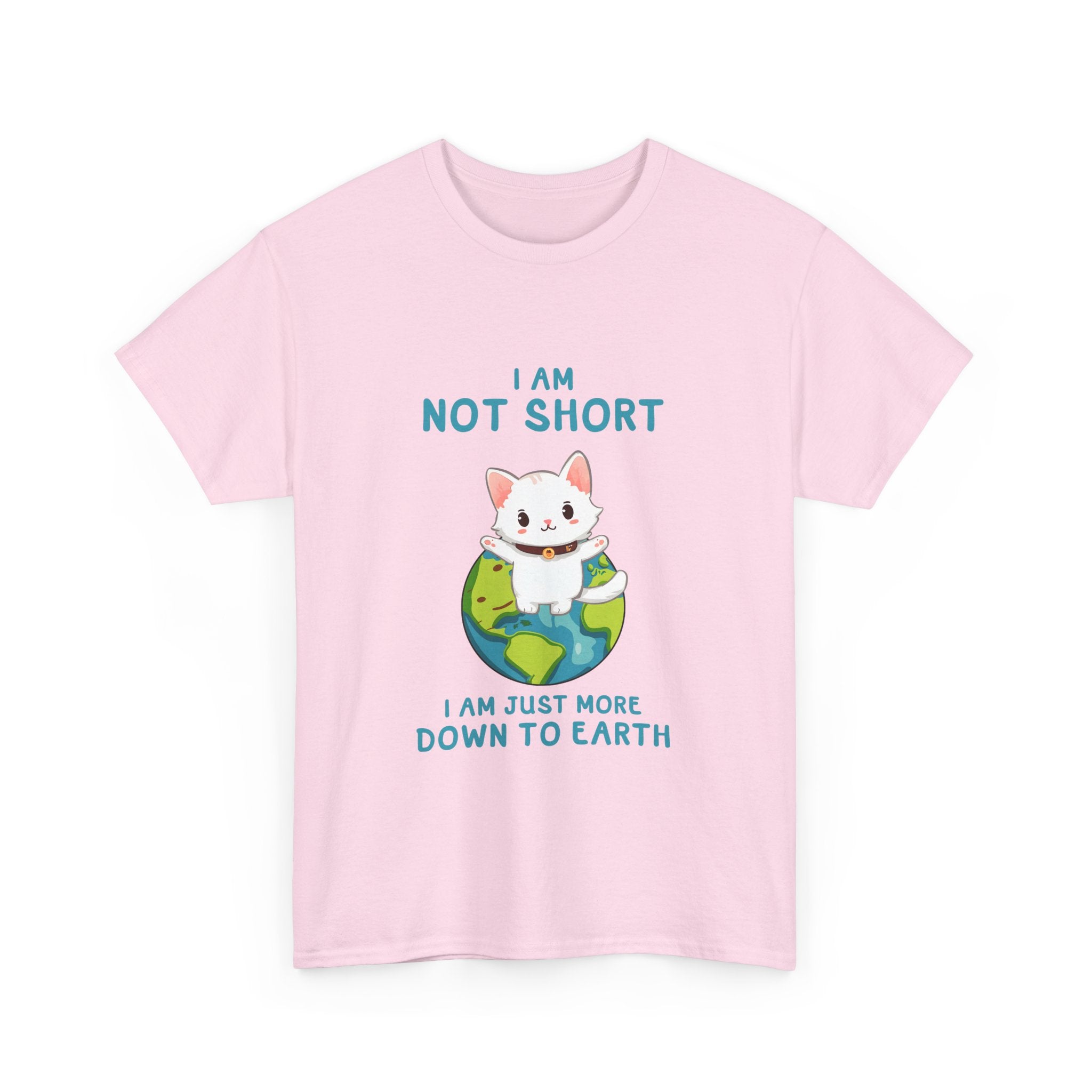 Cute Cat Earth T-Shirt, Funny Tee  Gift for Cat Lovers, Short Awareness Message, Casual Wear, Animal Lover Apparel