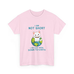 Cute Cat Earth T-Shirt, Funny Tee  Gift for Cat Lovers, Short Awareness Message, Casual Wear, Animal Lover Apparel