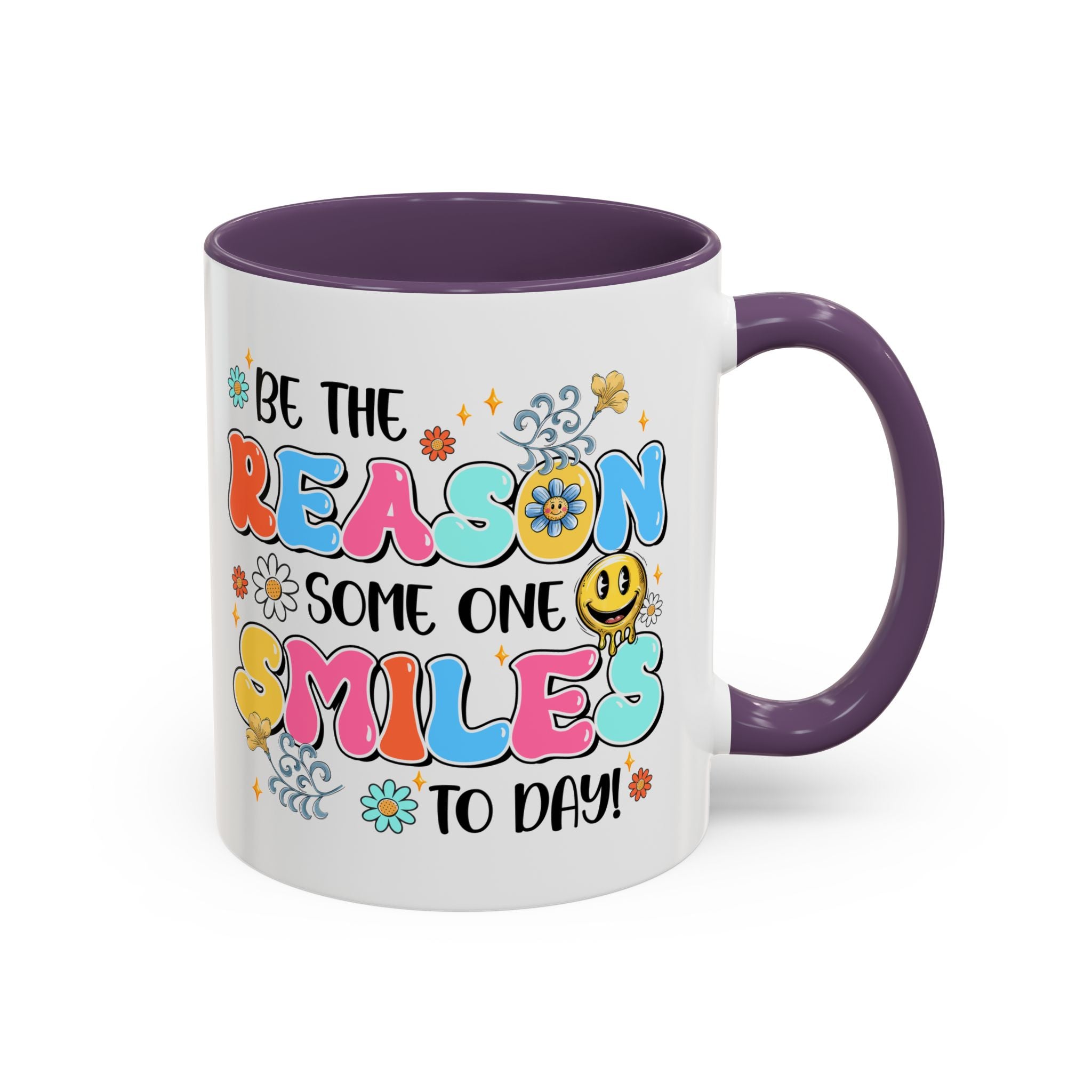 Colorful Inspirational Coffee Mug – Be the Reason Some One Smiles!