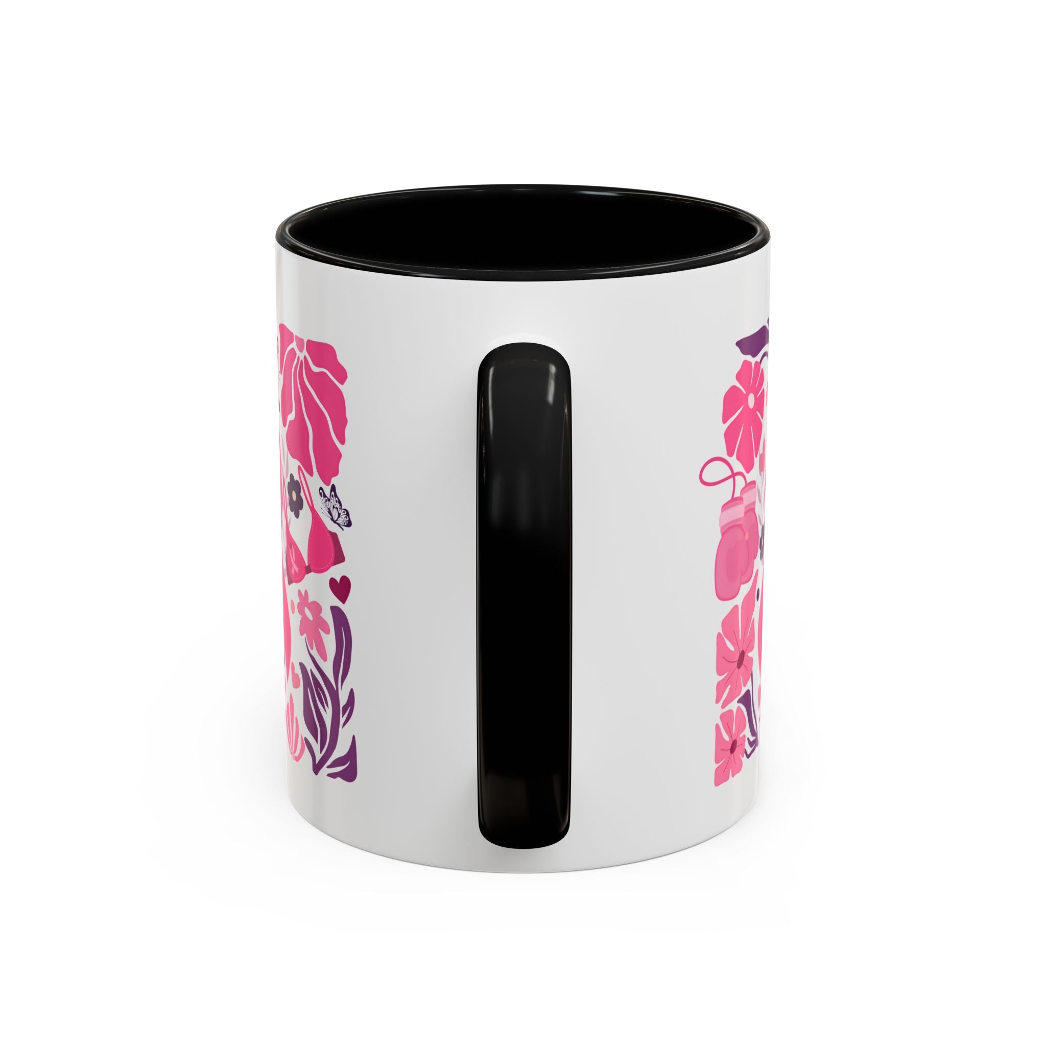 Pink Floral Awareness Coffee Mug, Breast Cancer Awareness Mug, Gift for Her, Supportive Drinkware, Motivational Mug