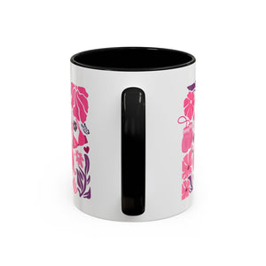 Pink Floral Awareness Coffee Mug, Breast Cancer Awareness Mug, Gift for Her, Supportive Drinkware, Motivational Mug