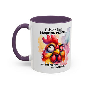 Funny Morning Coffee Mug, Rooster Mug, Gift for Coffee Lovers, Morning People, Humor Mug for Friends