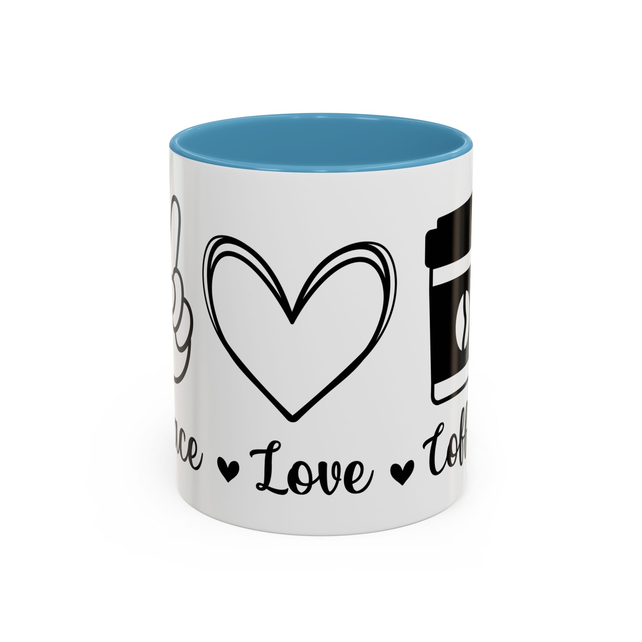 peace love coffee Accent Coffee Mug (11, 15oz)