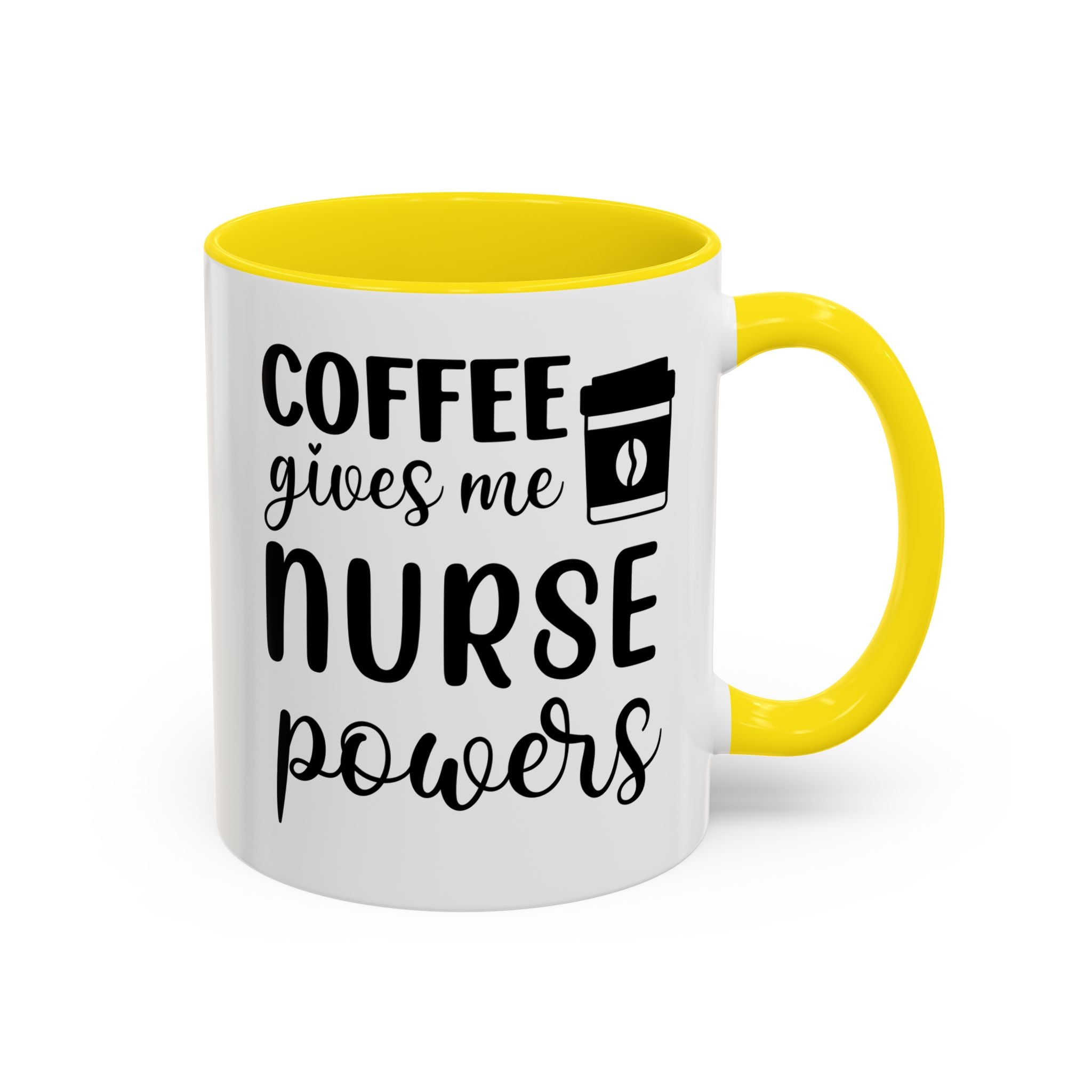 Nurse Coffee Mug, Funny Gift for Nurses, Coffee Lover's Mug, Black Accent Tea Cup, Motivational Nurse Gift