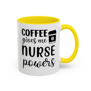 Nurse Coffee Mug, Funny Gift for Nurses, Coffee Lover's Mug, Black Accent Tea Cup, Motivational Nurse Gift