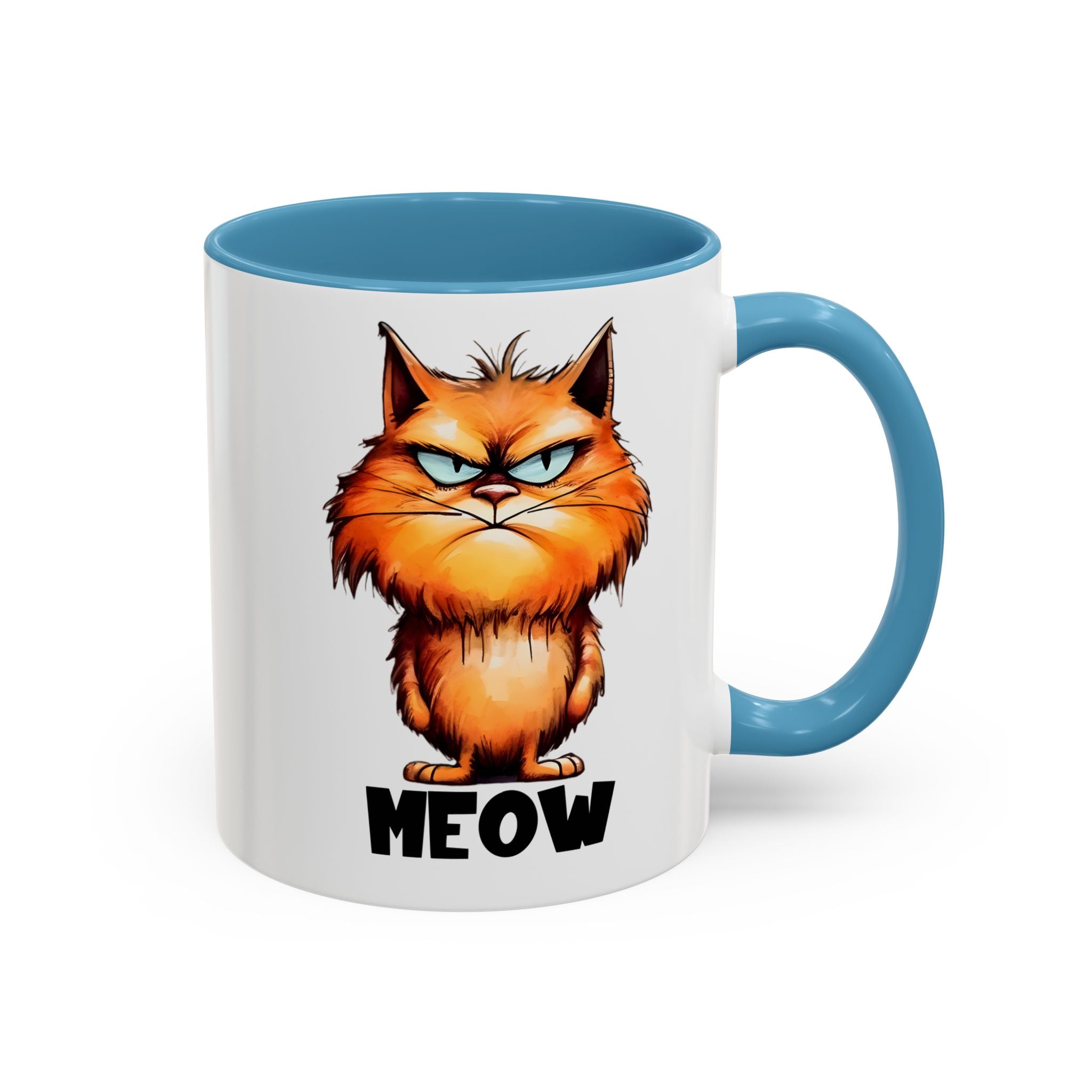 Funny grumpy  Cat Accent Coffee Mug - Perfect Gift for Cat Lovers, Meow Mug, Pet Owner Present, Caffeine Fix, Novelty Drinkware