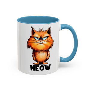 Funny grumpy  Cat Accent Coffee Mug - Perfect Gift for Cat Lovers, Meow Mug, Pet Owner Present, Caffeine Fix, Novelty Drinkware
