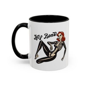 Spooky Skeleton Mug - Let's Bone, Halloween Gift, Gothic Coffee Cup, Unique Home Decor, Fun Drinkware