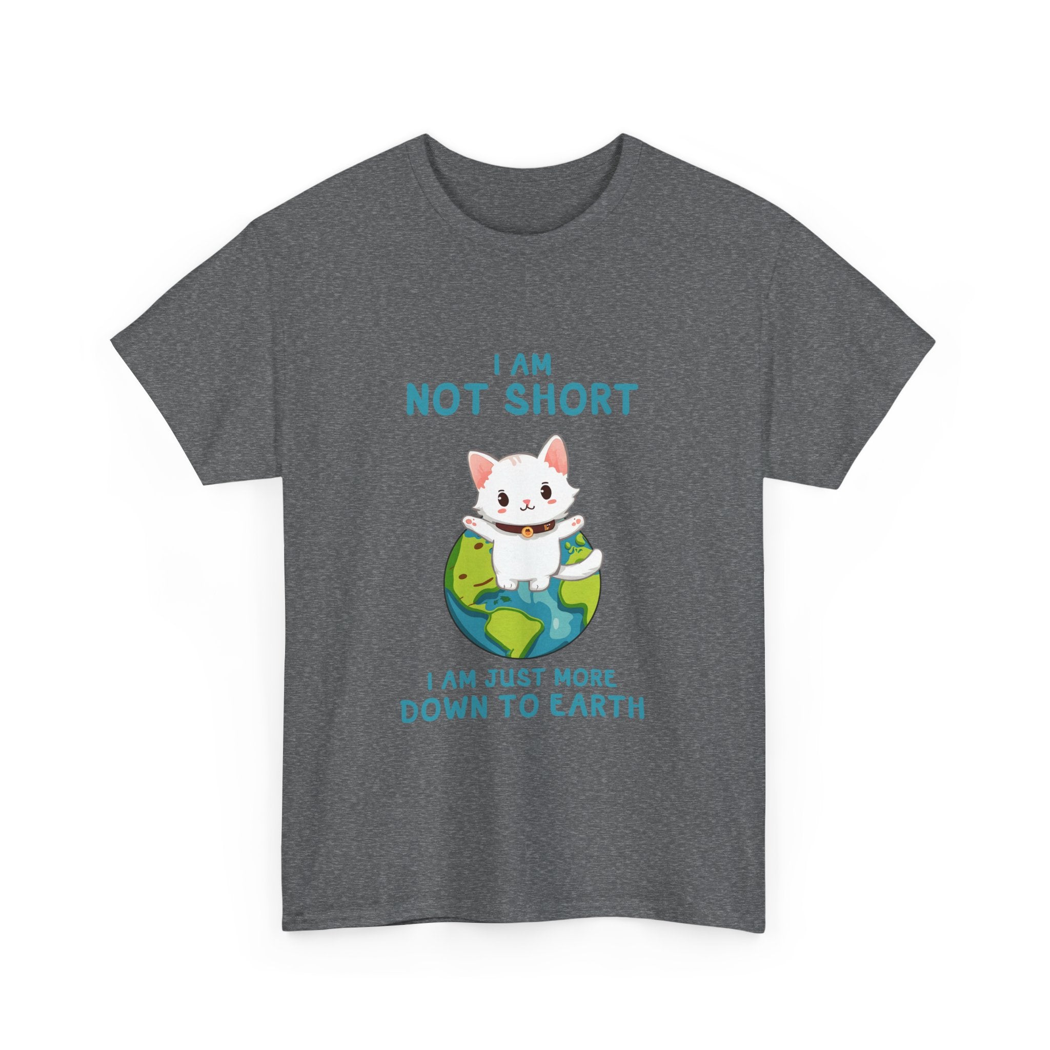 Cute Cat Earth T-Shirt, Funny Tee  Gift for Cat Lovers, Short Awareness Message, Casual Wear, Animal Lover Apparel