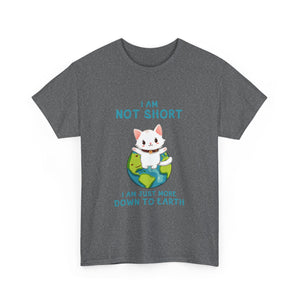 Cute Cat Earth T-Shirt, Funny Tee  Gift for Cat Lovers, Short Awareness Message, Casual Wear, Animal Lover Apparel