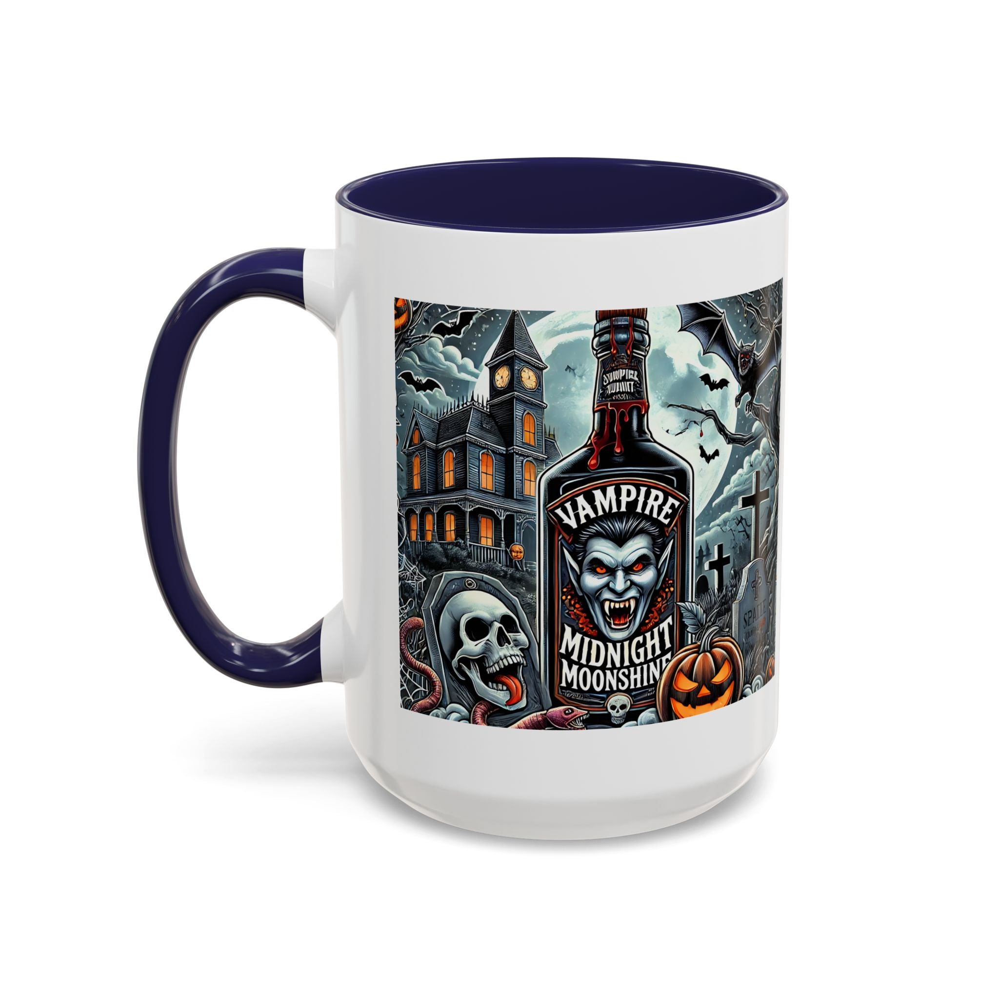Gothic vampire Halloween Coffee Mug, Spooky Decor, Skull Design, Gift for Horror Lovers,  Party Essential, Unique Drinkware