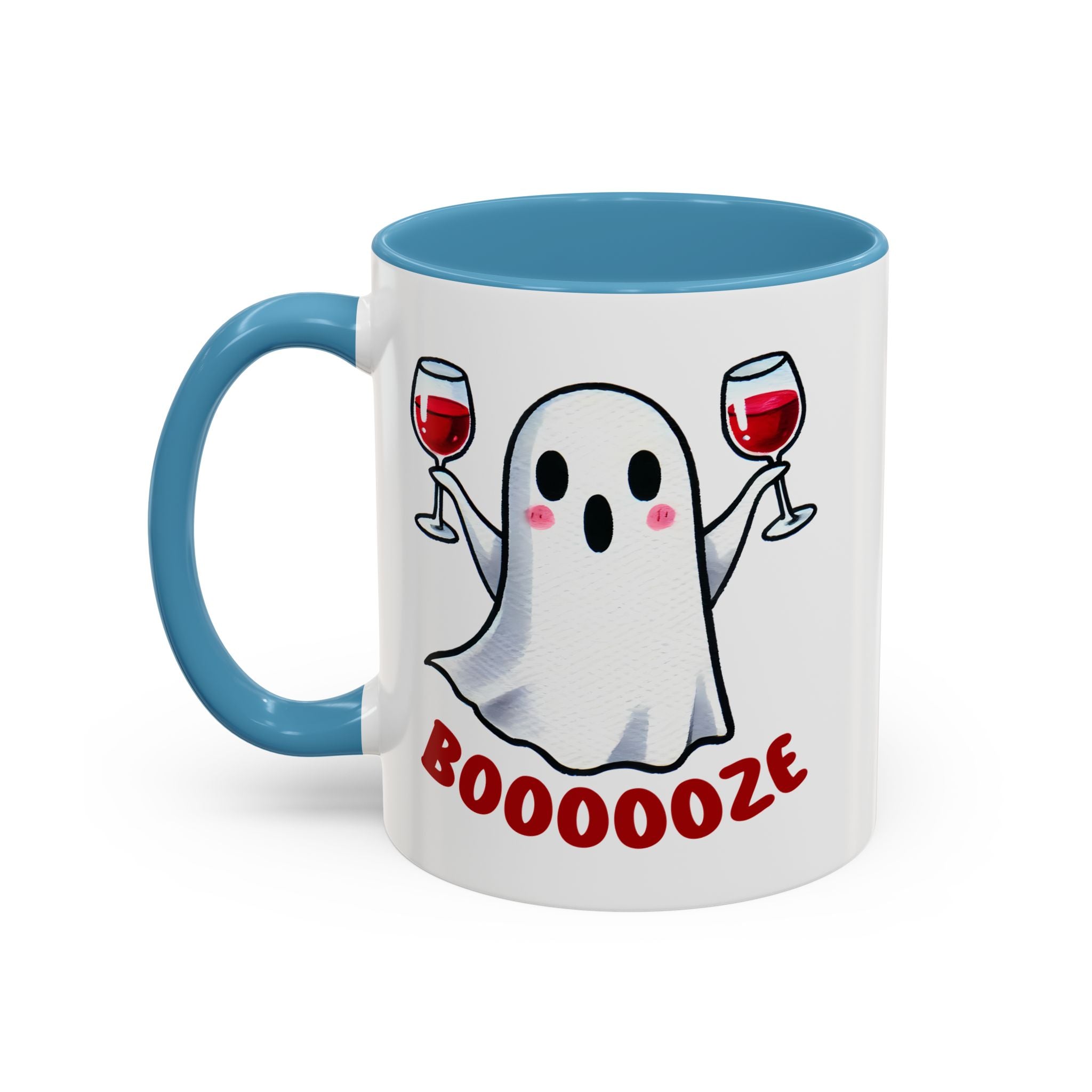 Boozy Ghost Accent Coffee Mug | Funny Halloween Tea Cup, Spooky Gift, Halloween Decor, Ghost Mug for Parties, Unique Drinkware
