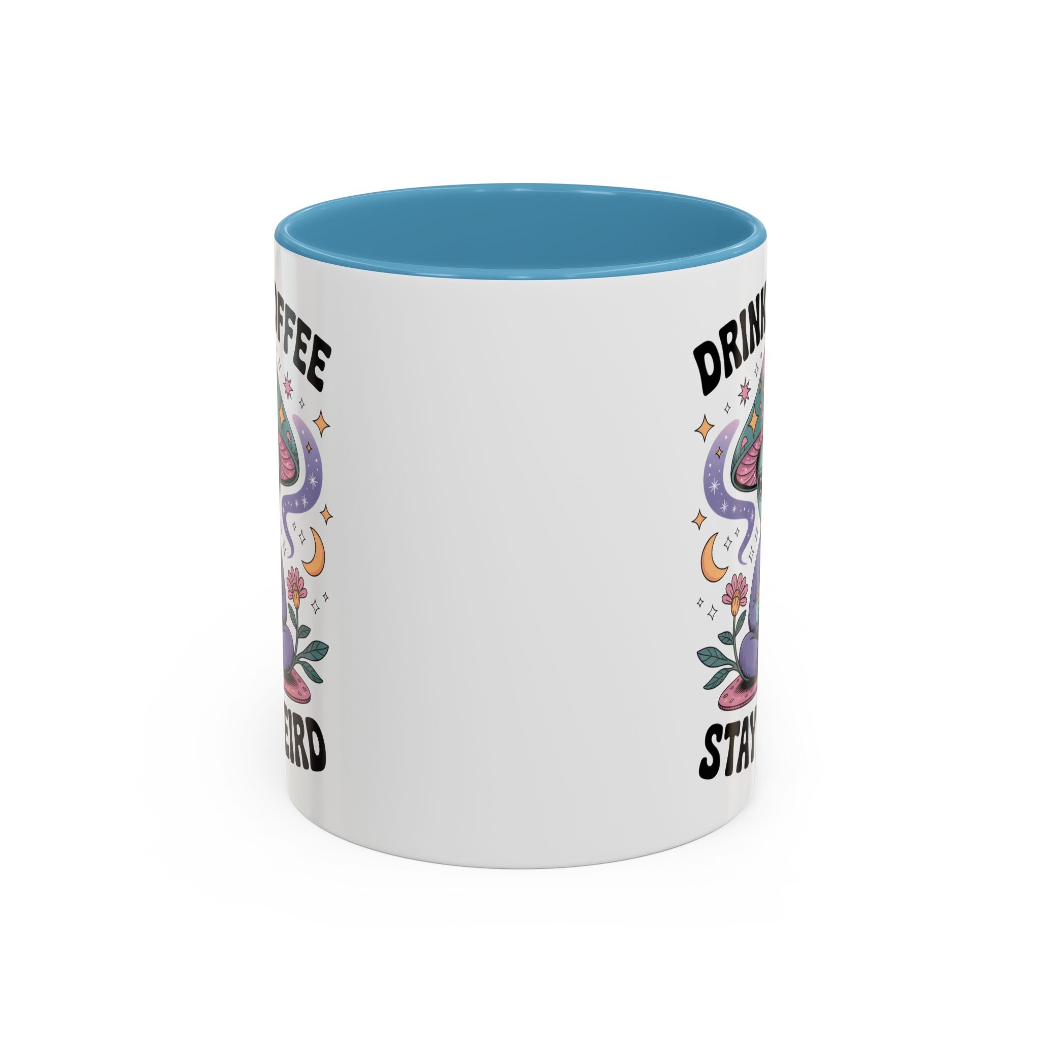 Alien Coffee Mug - "Drink Coffee Stay Weird" funny fantasy humor