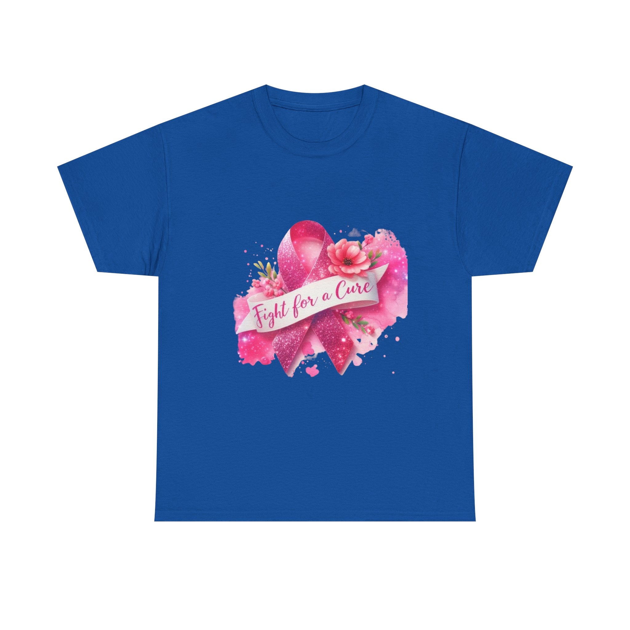 Fight for a Cure Unisex Heavy Cotton Tee | Breast Cancer Awareness Shirt, Support Tee, Gift for Her, Charity Fundraiser Tee, Pink Ribbon Tee