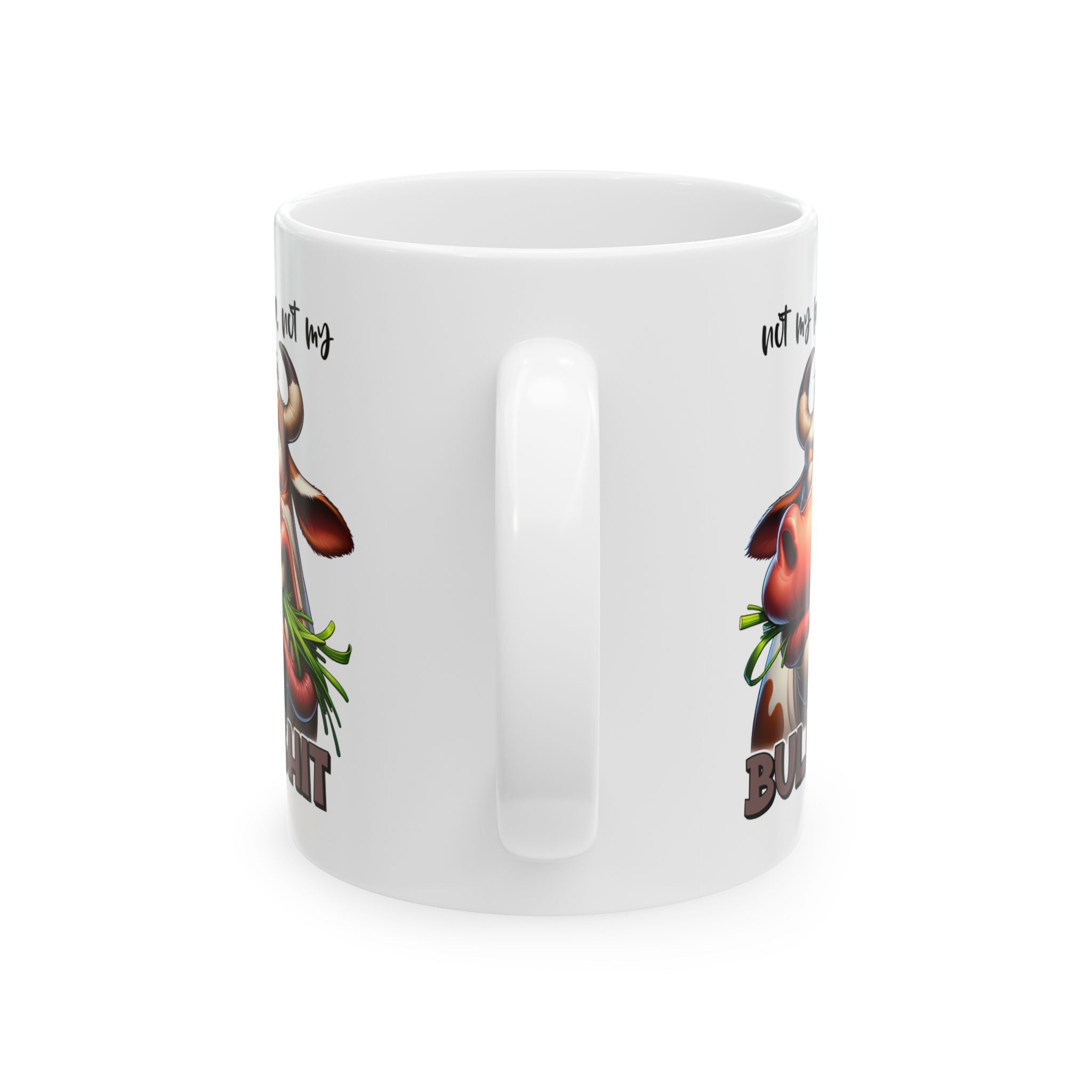 Funny Cow coffee Mug - Not My Bull, Unique Gift for Animal Lovers, Coffee Cup for Birthdays, Housewarming, Farmhouse Kitchen Decor