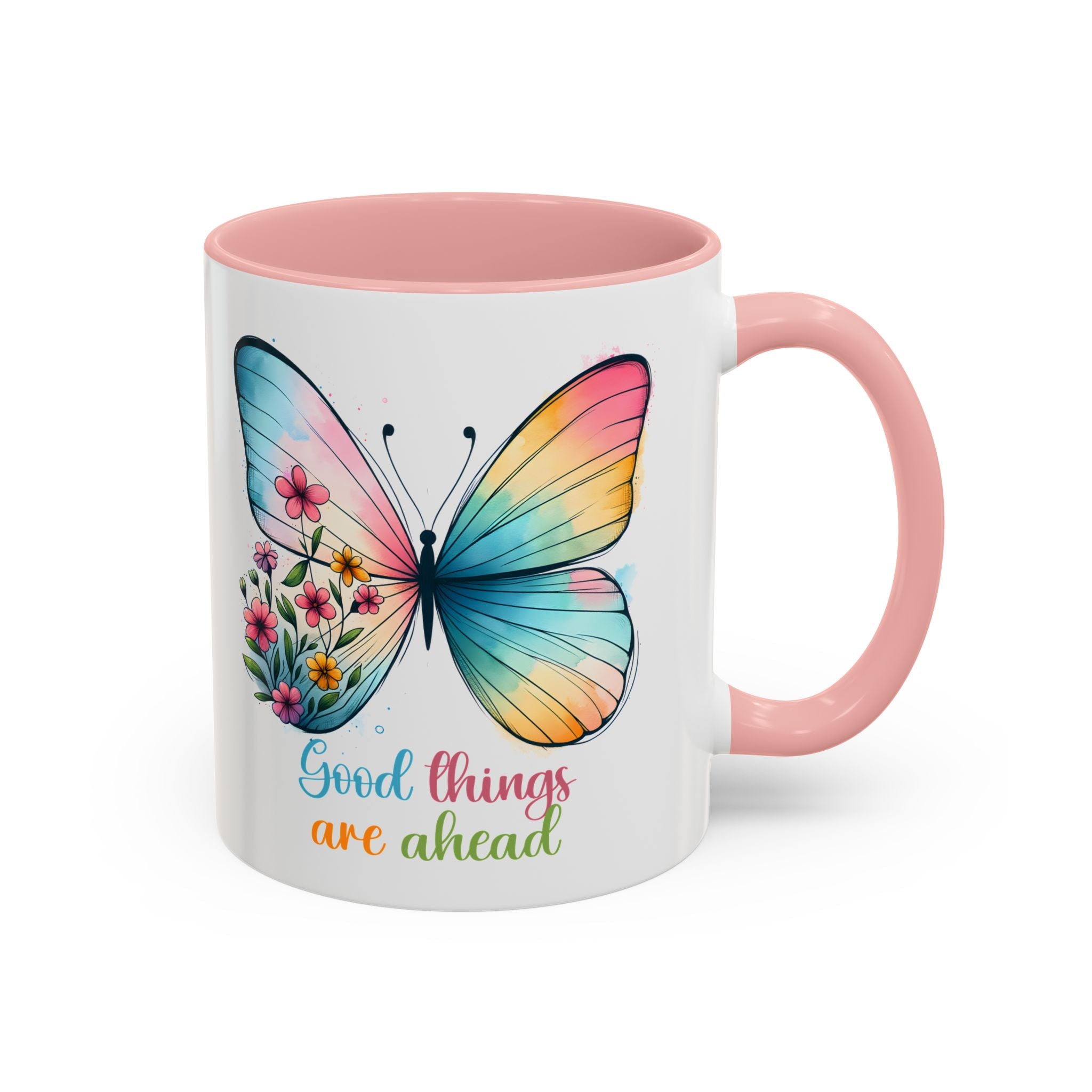 Inspirational Butterfly Coffee Mug positive vibe mental health