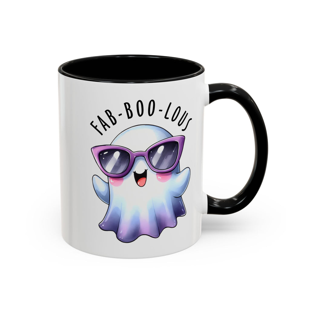 Fab-Boo-Lous Ghost Coffee Mug | Cute Halloween Mug, Fun Gift for Ghost Lovers, Spooky Seasonal Decor, Adorable Tea Cup