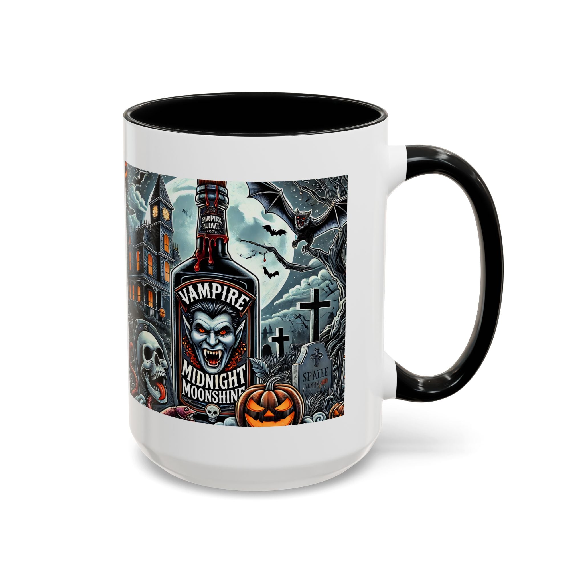 Gothic vampire Halloween Coffee Mug, Spooky Decor, Skull Design, Gift for Horror Lovers,  Party Essential, Unique Drinkware