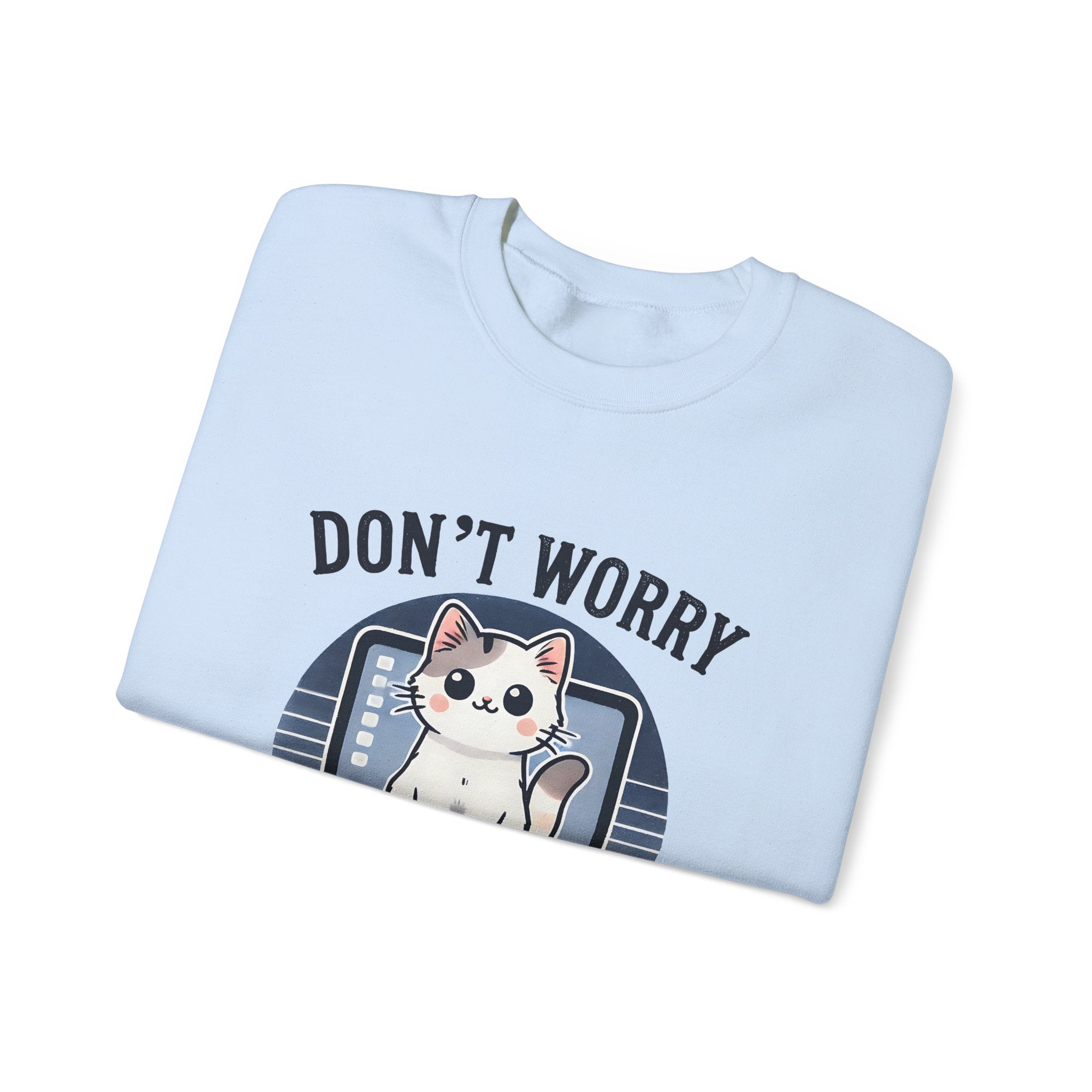 Tech Support Cat Crewneck Sweatshirt – Fun Gift for IT Lovers