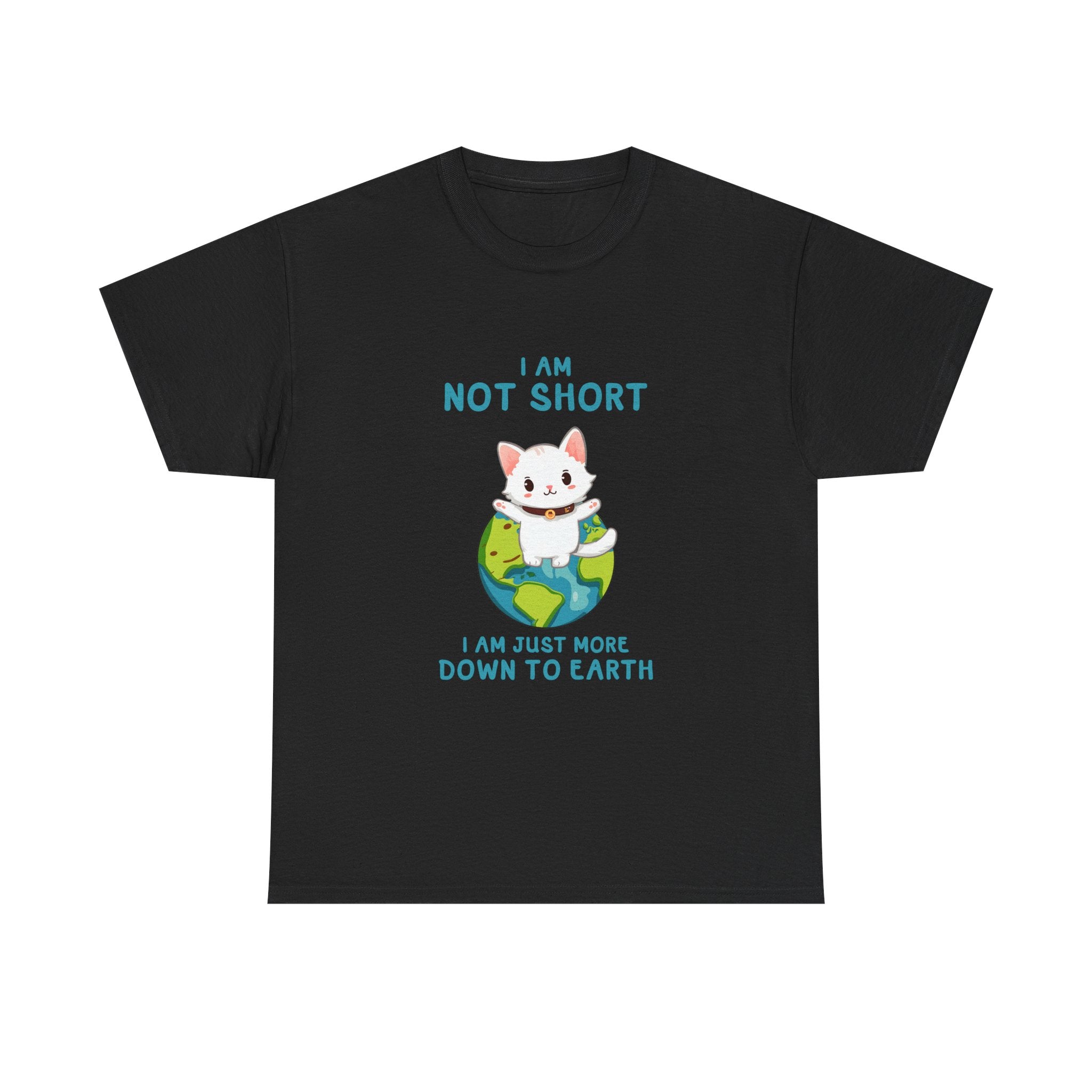 Cute Cat Earth T-Shirt, Funny Tee  Gift for Cat Lovers, Short Awareness Message, Casual Wear, Animal Lover Apparel