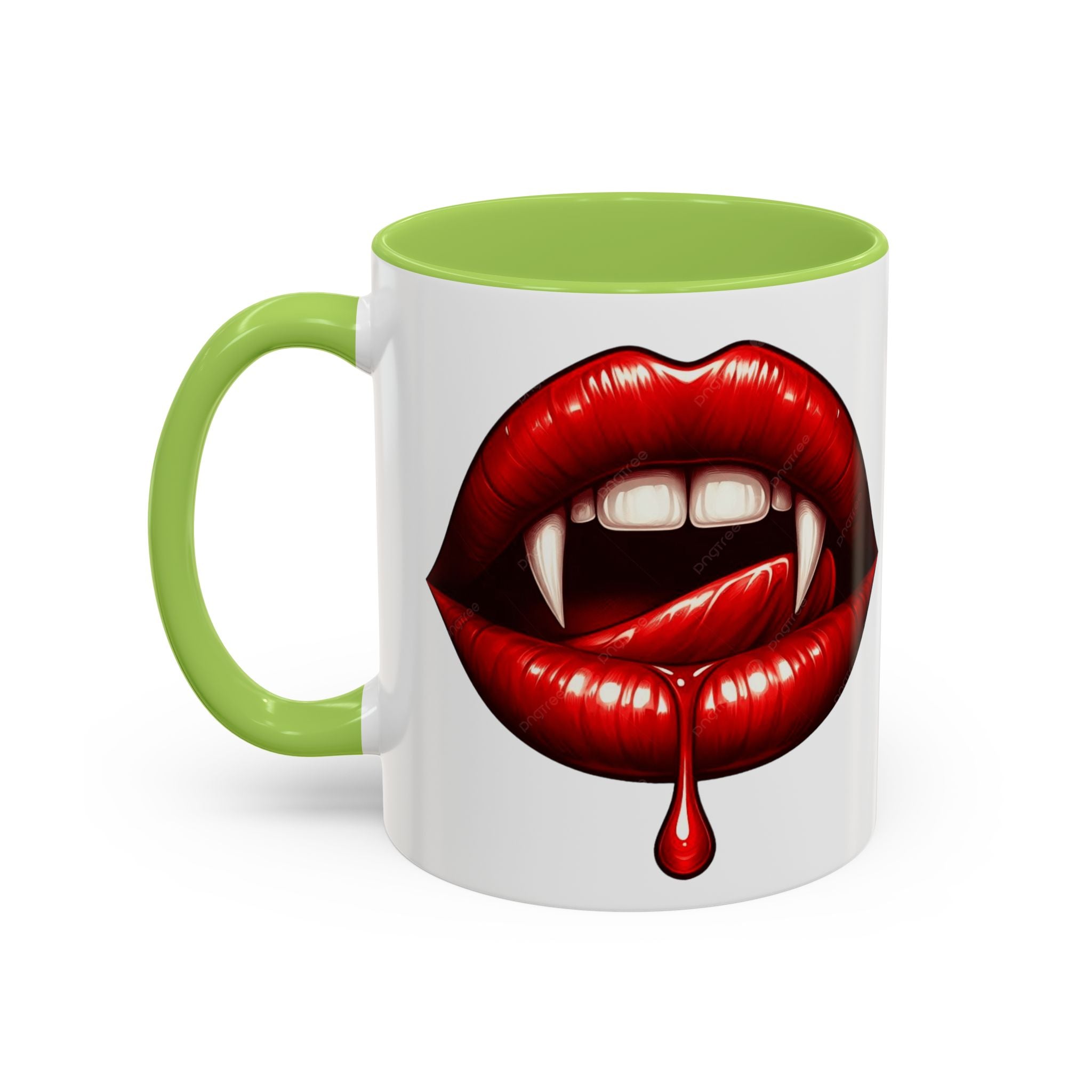 Vampire Kiss Coffee Mug - 11oz & 15oz gothic dripping blood horror art