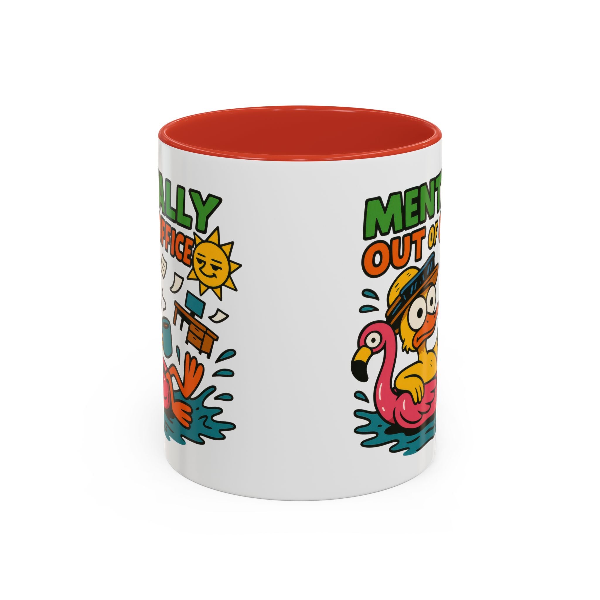 Fun Summer Coffee Mug, Quirky Gift for Beach Lovers, Office Humor Mug, Relaxation, Vacation, Cute Animal Design